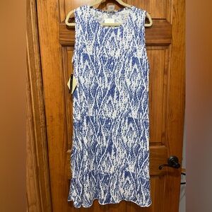 NWT Cubism brand Reversible - Blue and White Sleeveless Dress